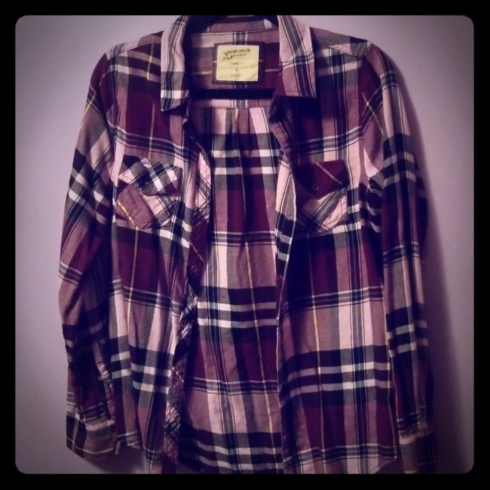 Arizona Jeans Button Up Long Sleeve Shirt Medium